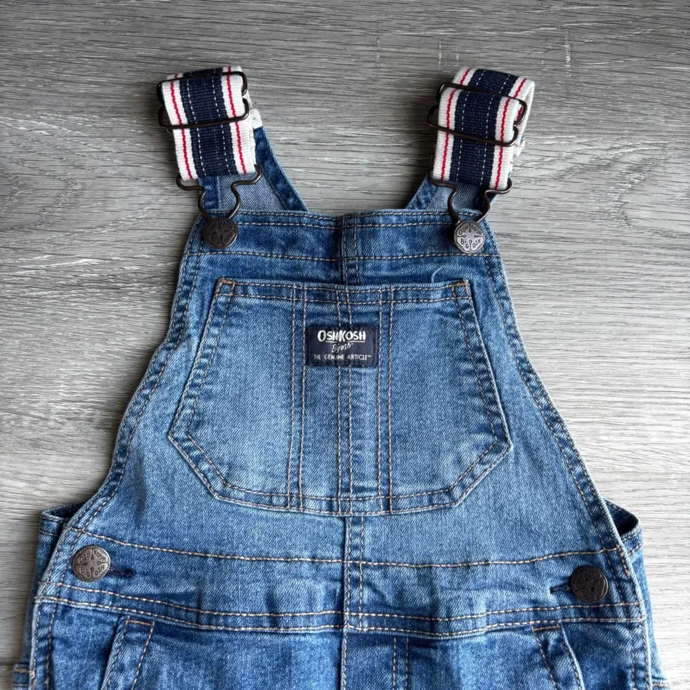 OshKosh Bgosh Kids‎ Denim Overalls Size 4T Blue Adjustable Straps